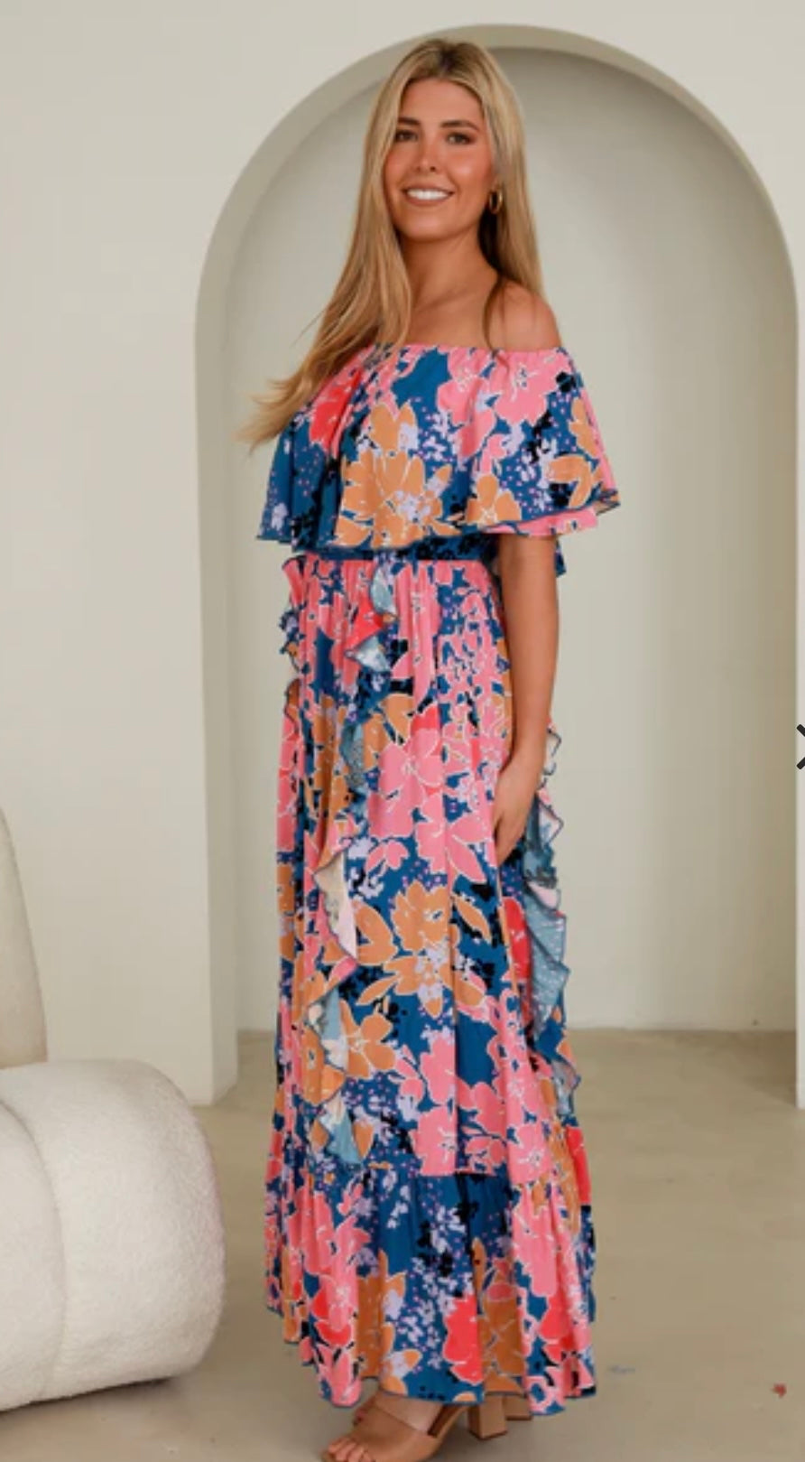Off the Shoulder Maxi Dress Greta