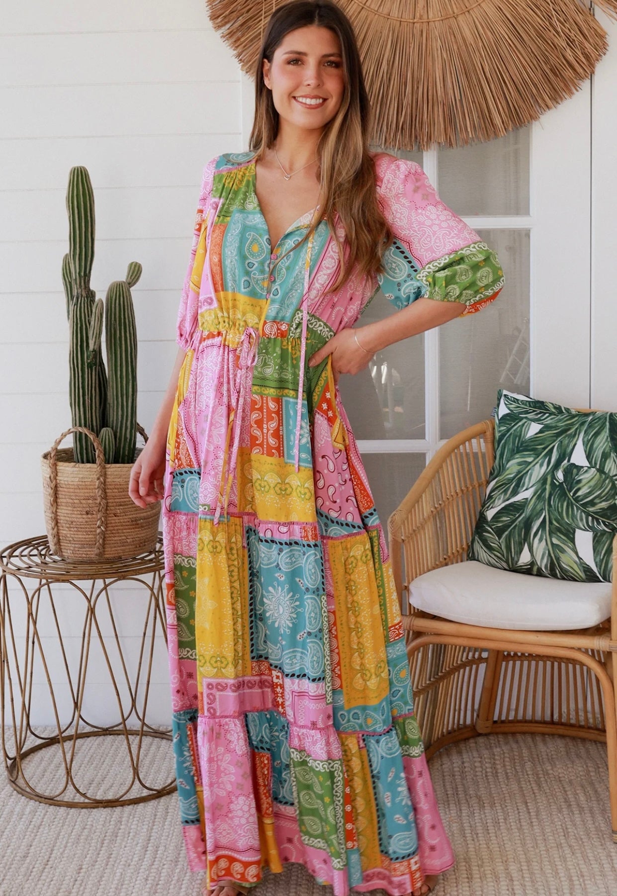 Maxi Dress Valentine Print