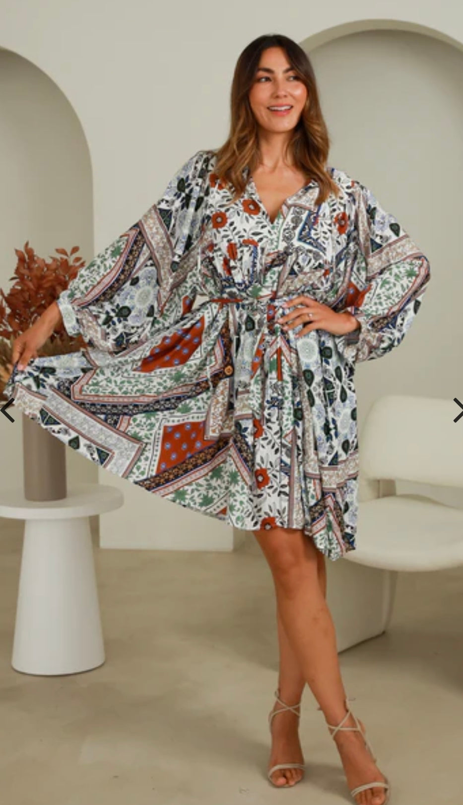 Sienna Short Dress Adjustable Sleeves