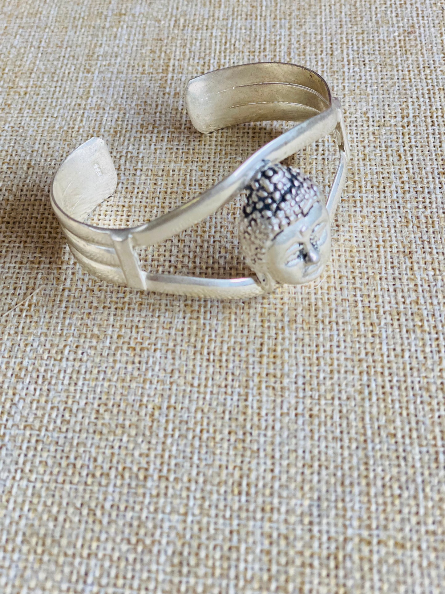 Cuff Bangle Buddha Sterling Silver
