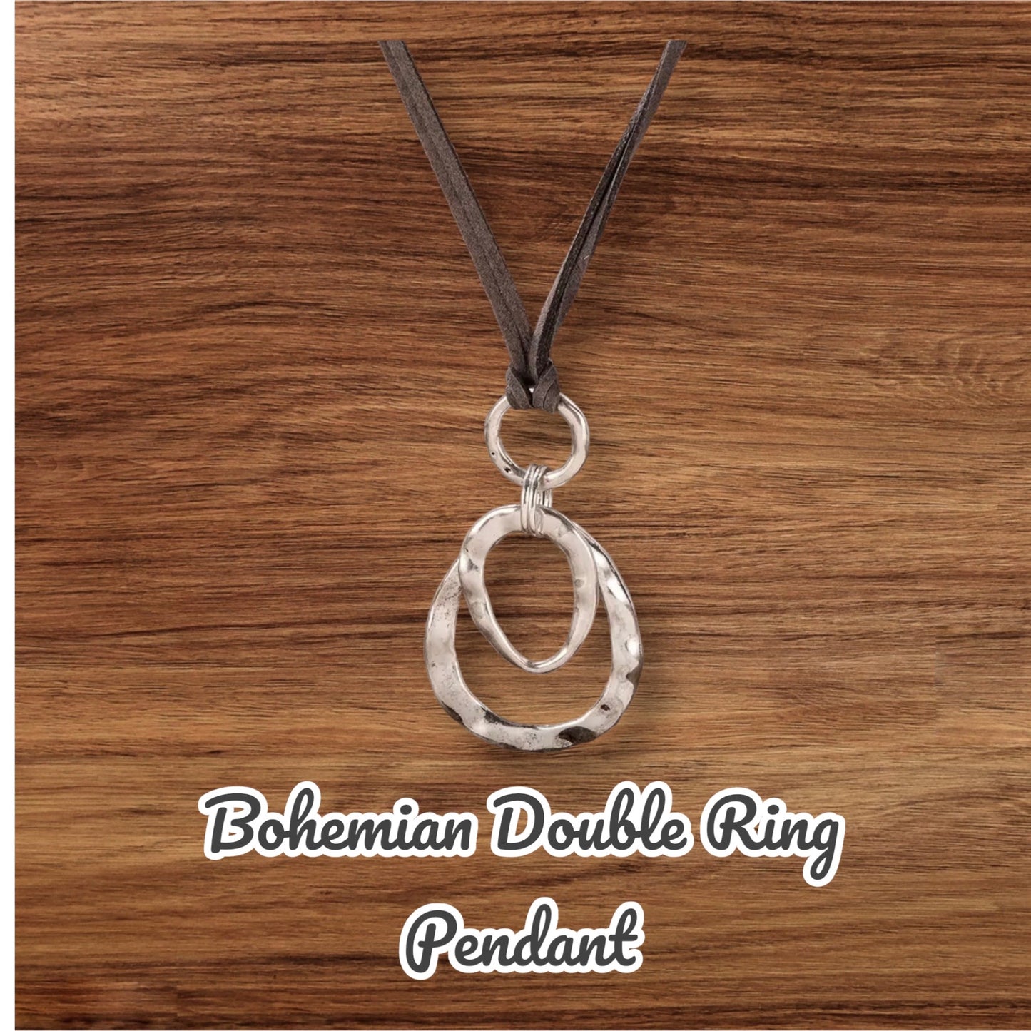 Pendant Necklace Triple Ring Design