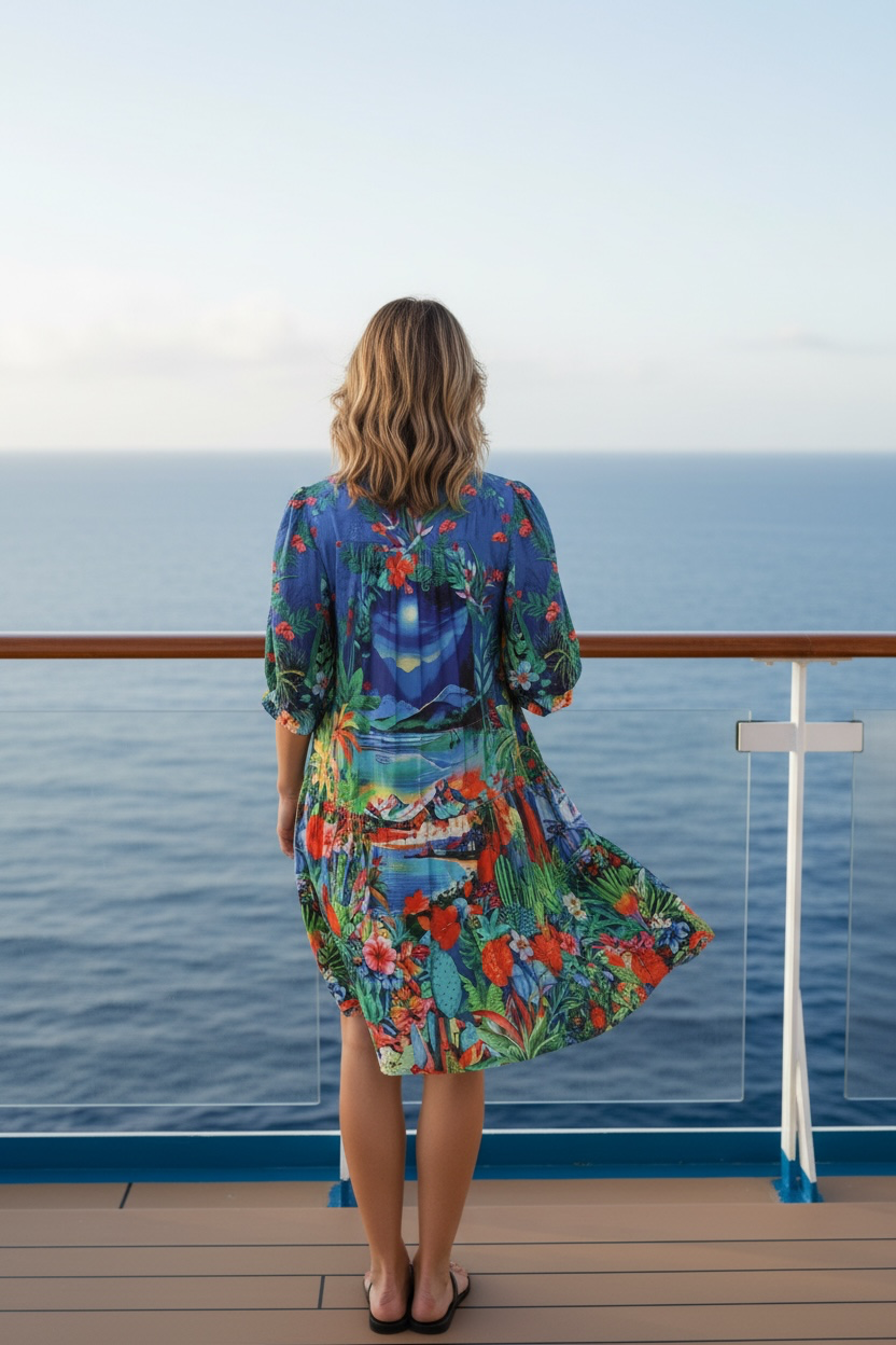 Tahitian Blue Mini Dress