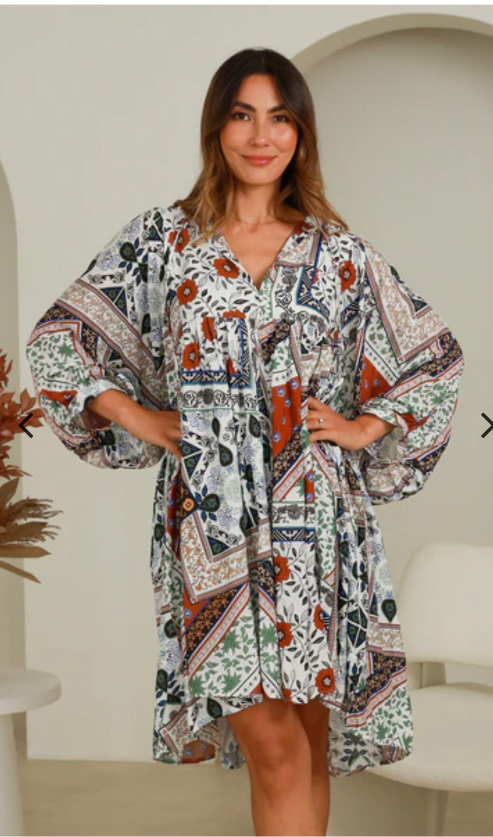 Sienna Short Dress Adjustable Sleeves