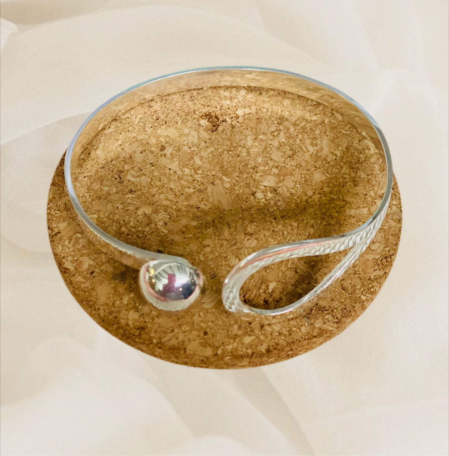 Infinity Knot Bangle Sterling Silver
