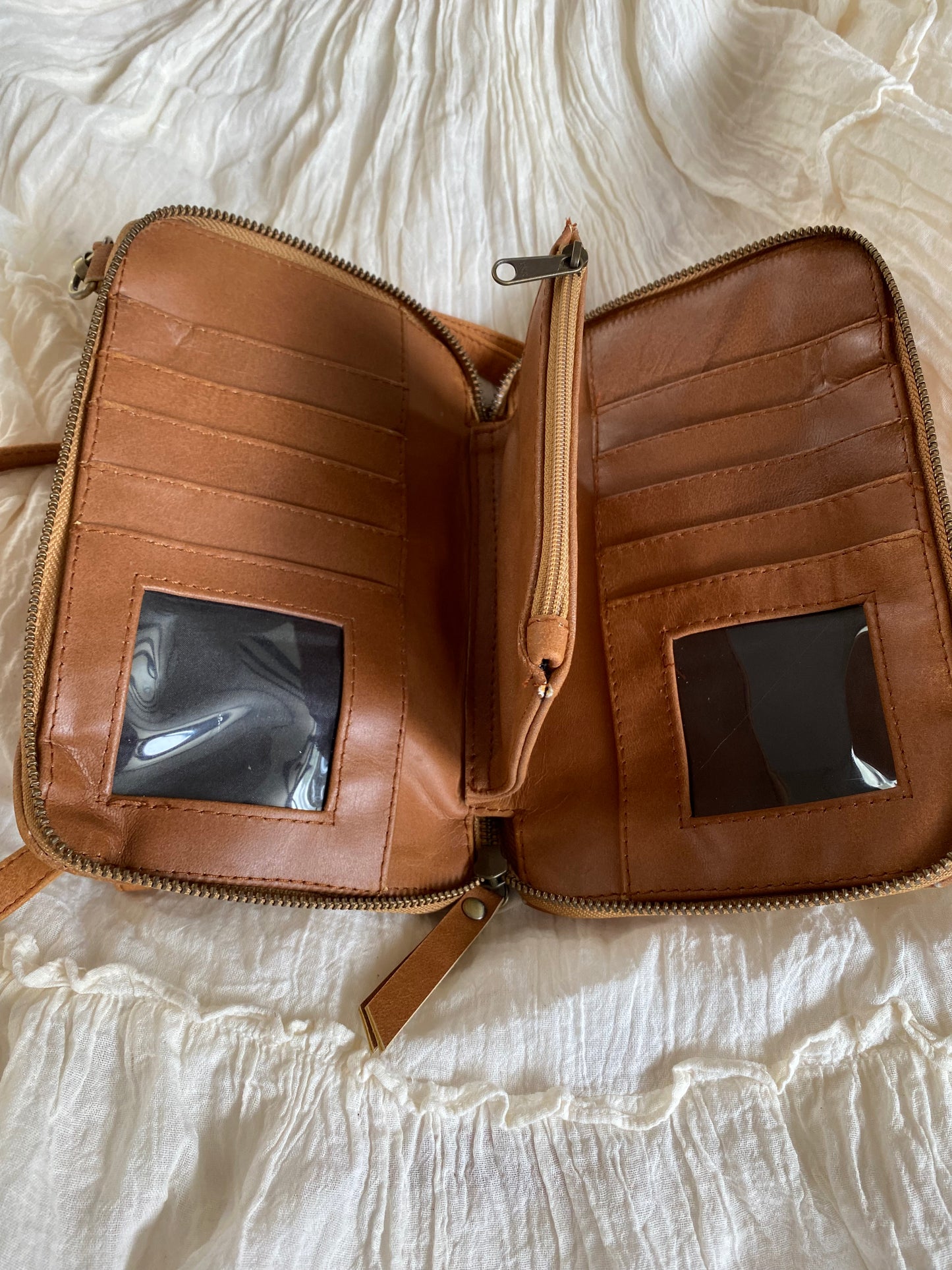 Mandala Laos Phone Wallet Pouch Bag Tan