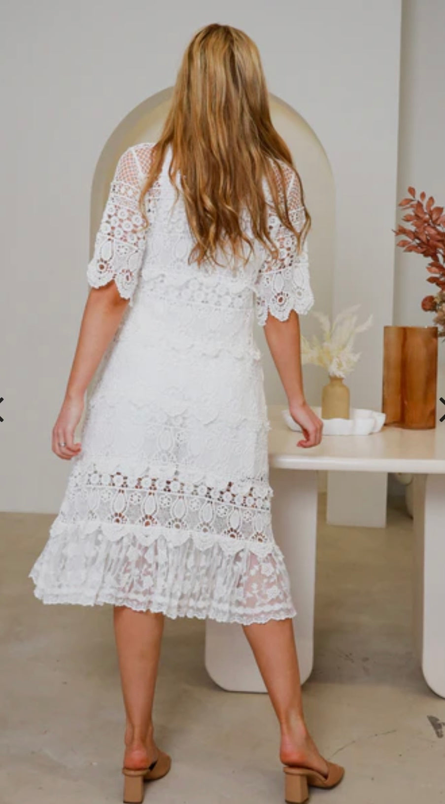 Lace Dress White Elegant Style Wedding-Occasion