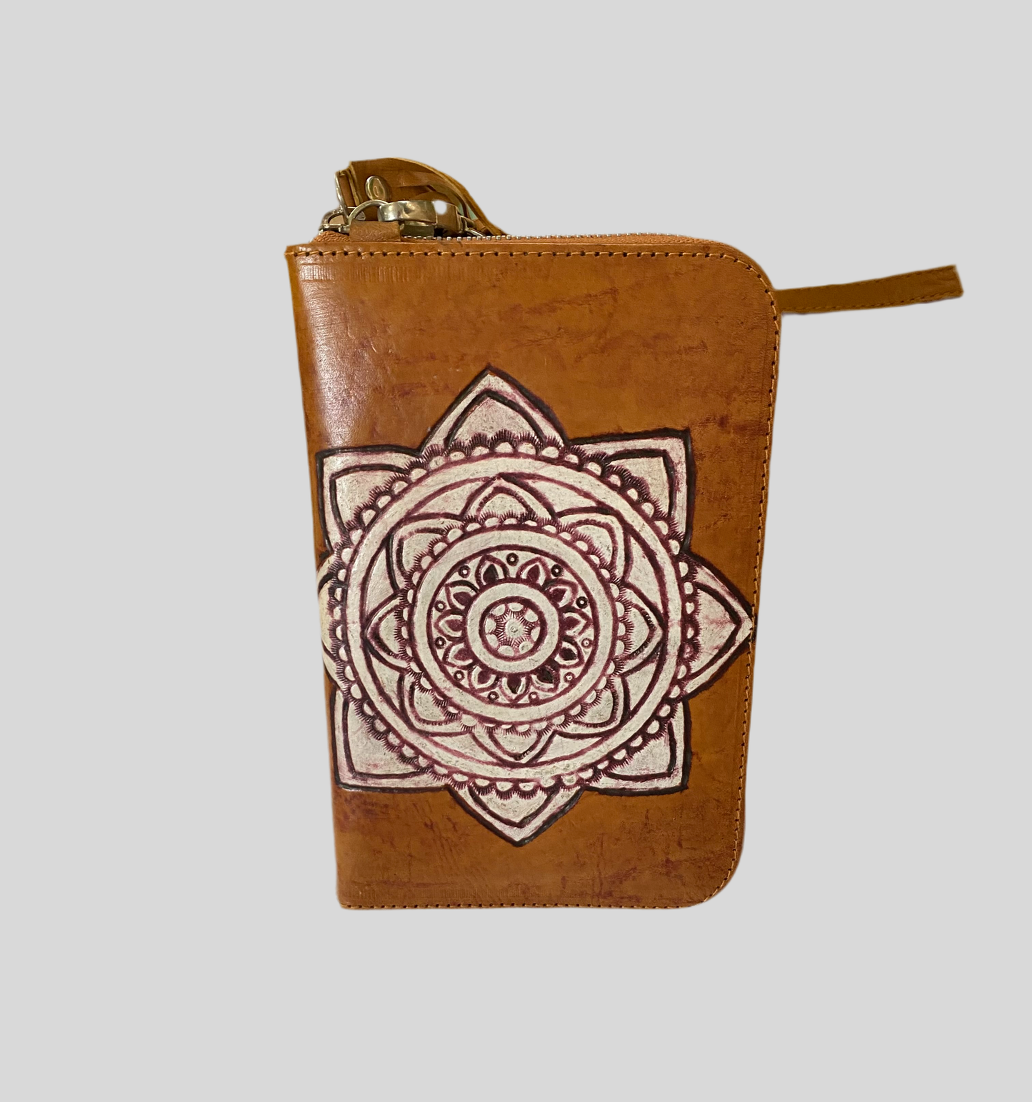 Celtic Star Design Leather Wallet Brown