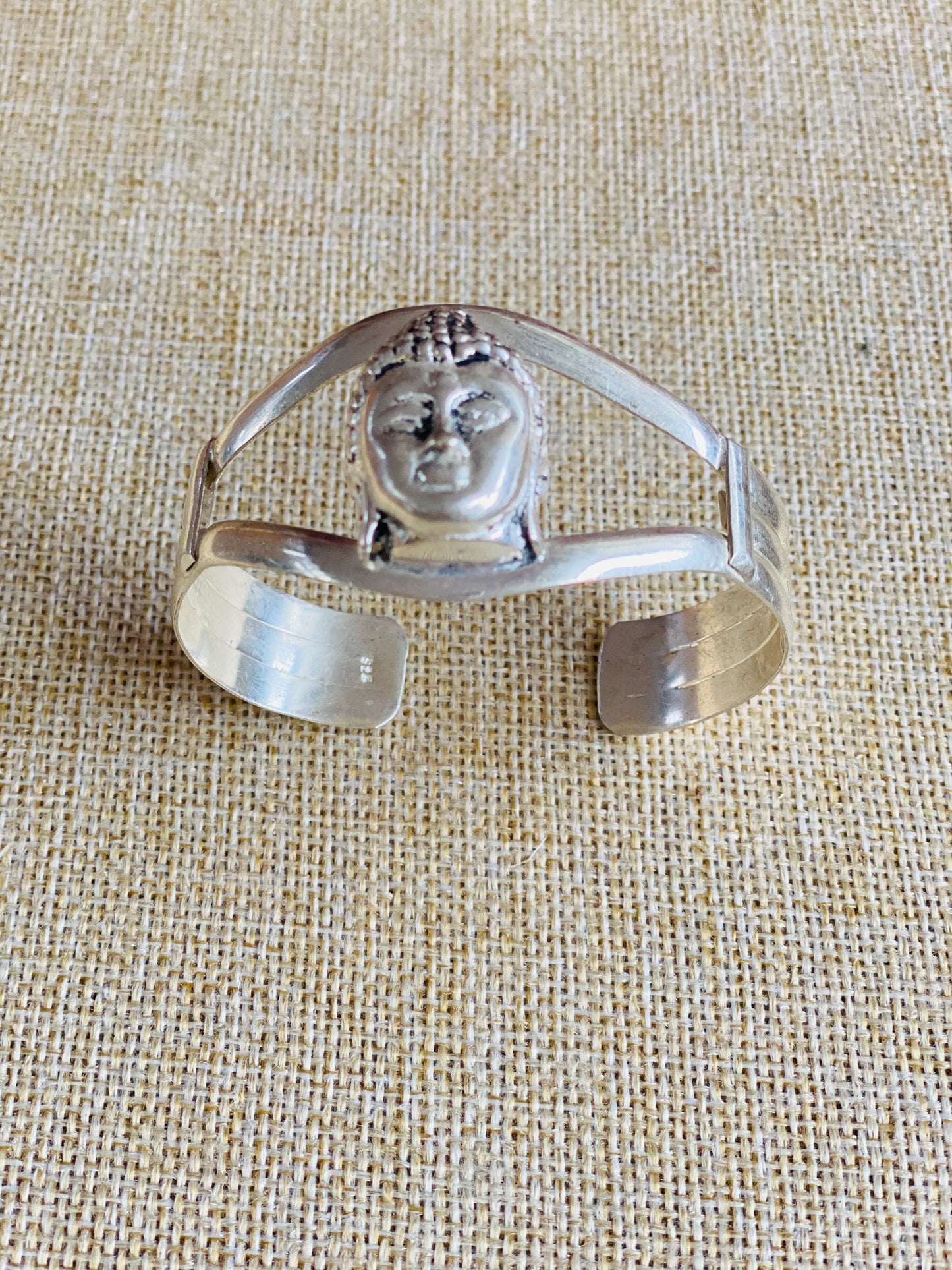 Cuff Bangle Buddha Sterling Silver
