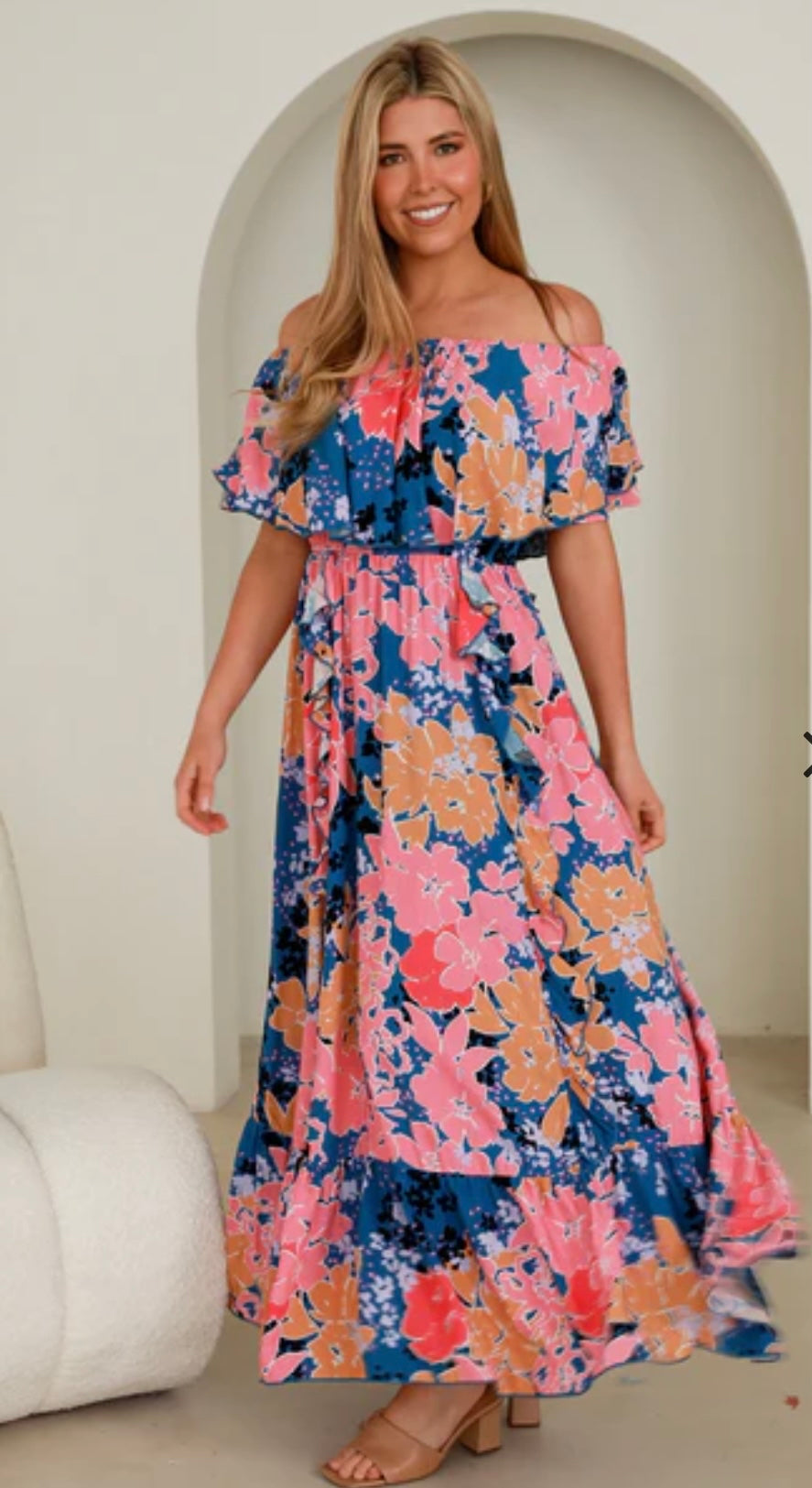 Off the Shoulder Maxi Dress Greta