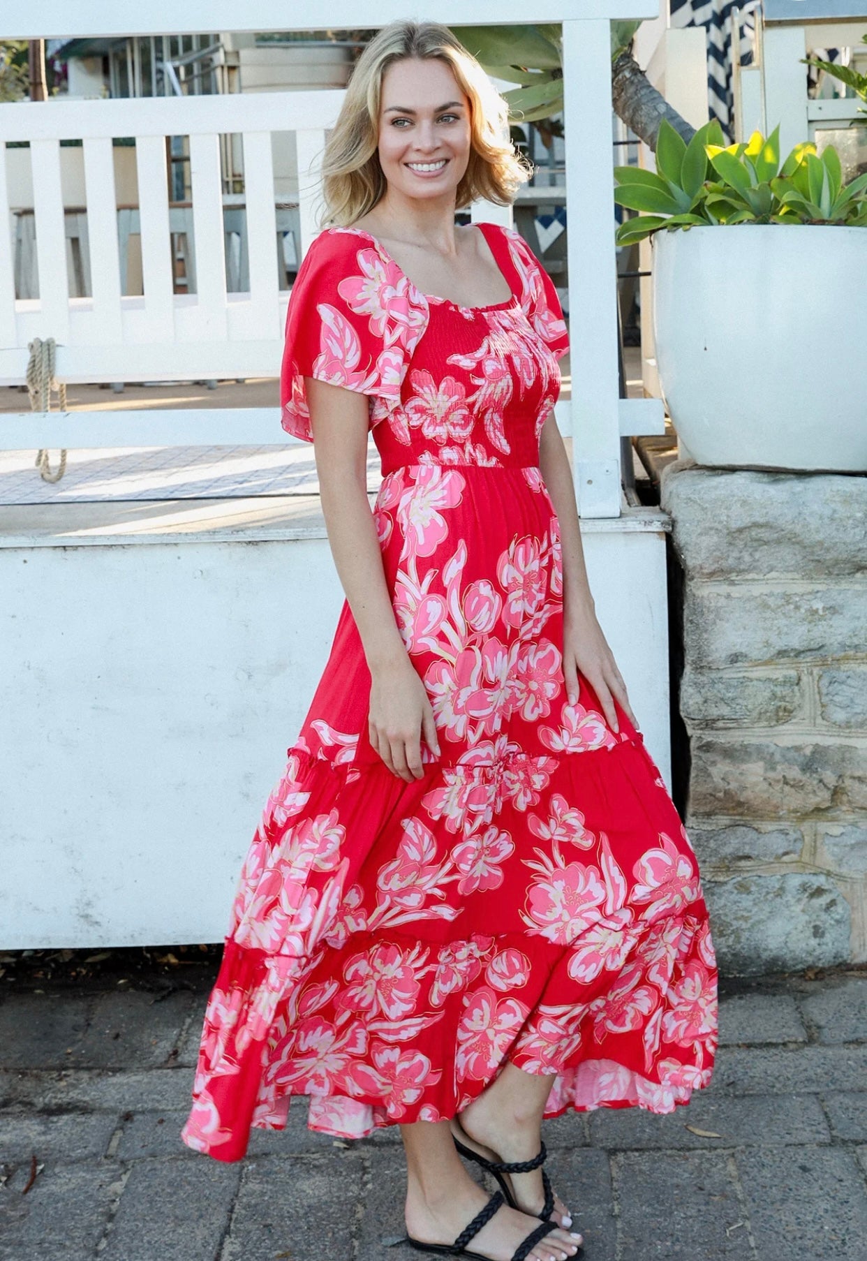 Julie Midi Dress Floral Print