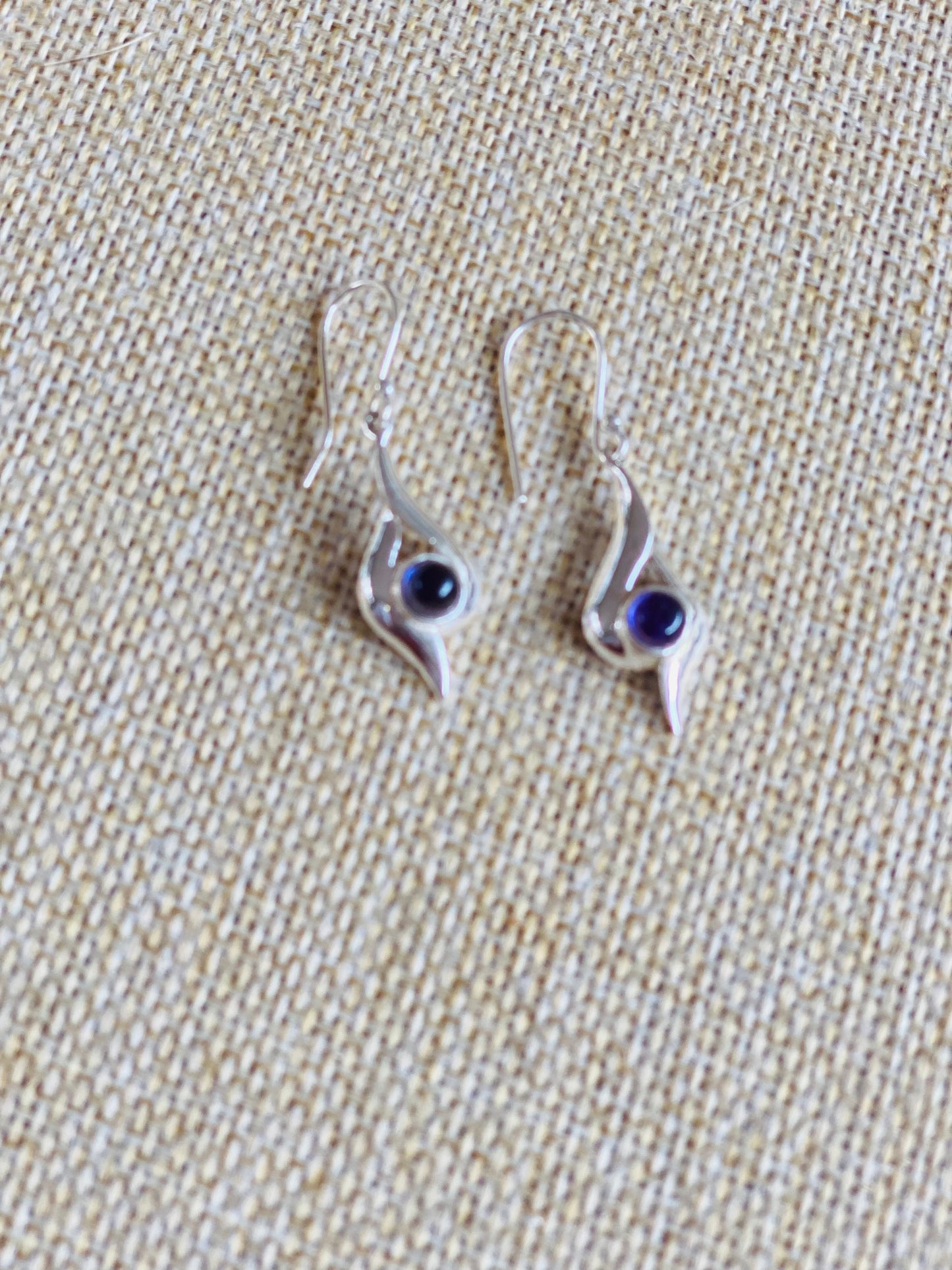 Amethyst Petite Droplet Earrings Sterling Silver