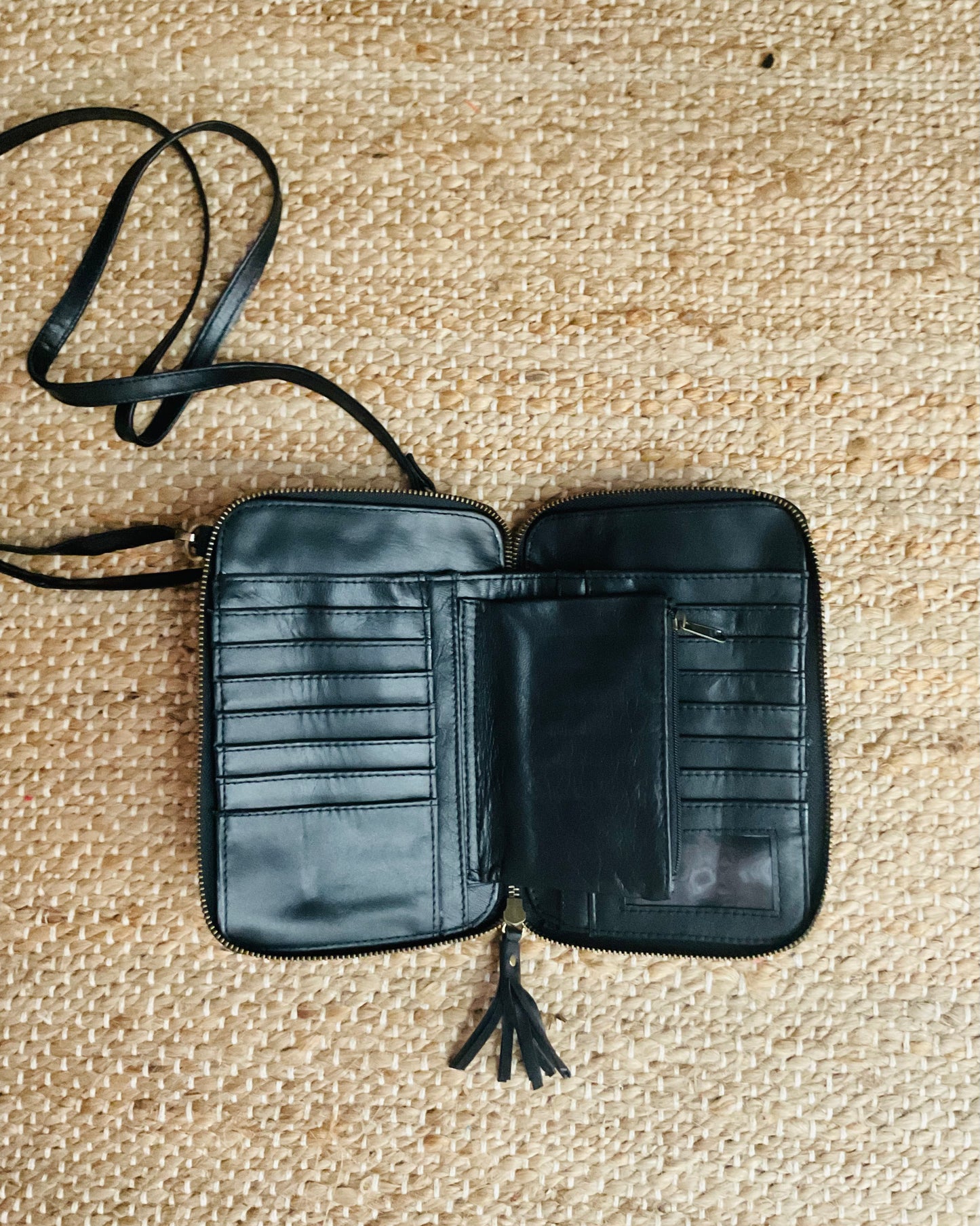 Ohana Palms Travel Wallet Phone Pouch Bag Black