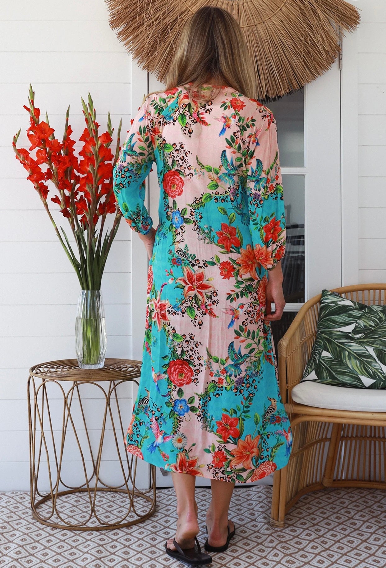 Paradiso Resort Midi Dress Blue