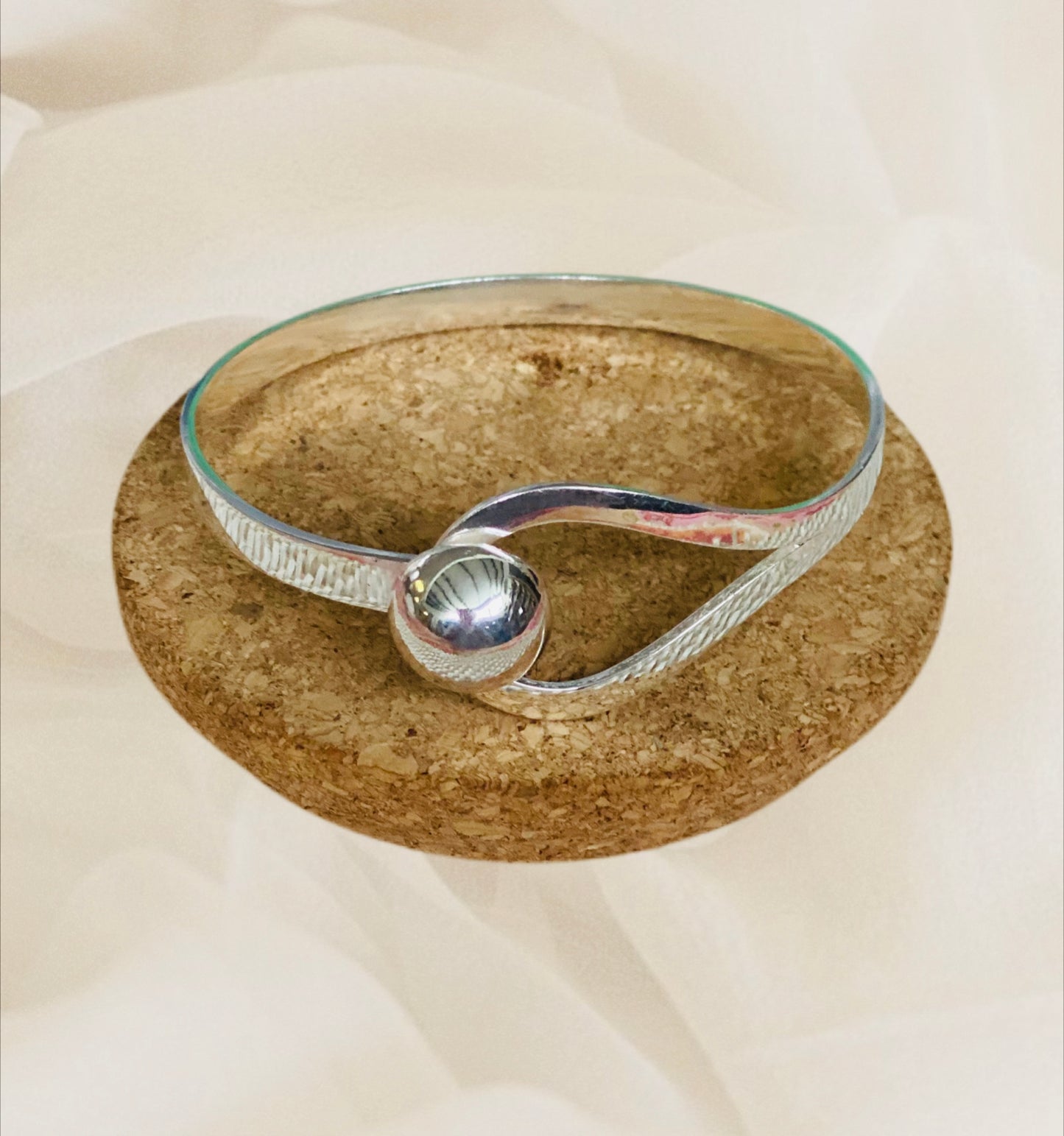 Infinity Knot Bangle Sterling Silver