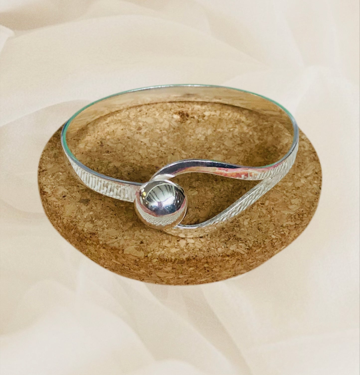 Infinity Knot Bangle Sterling Silver