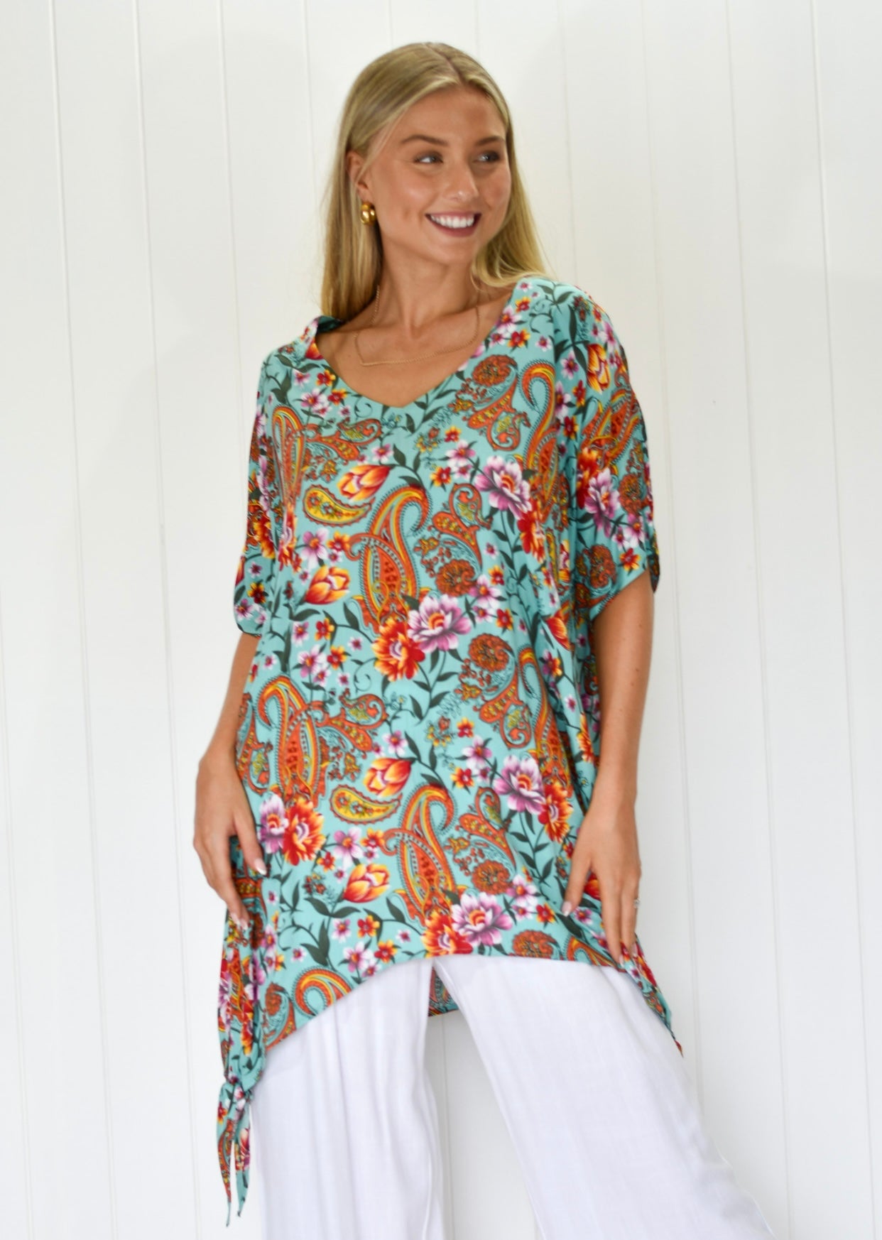 Guam Blouse Oversized Smart Casual Boho Print