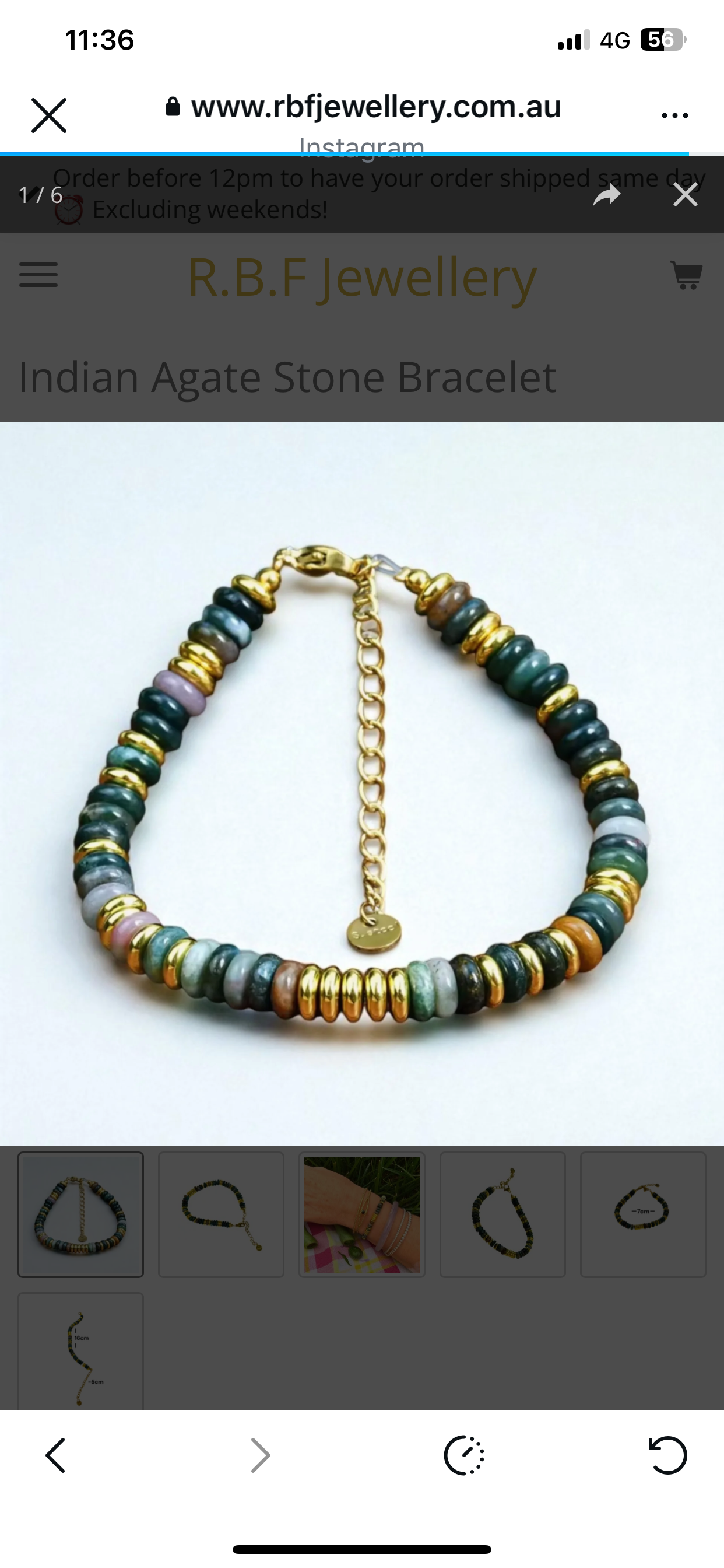 Agate Stone Bracelet