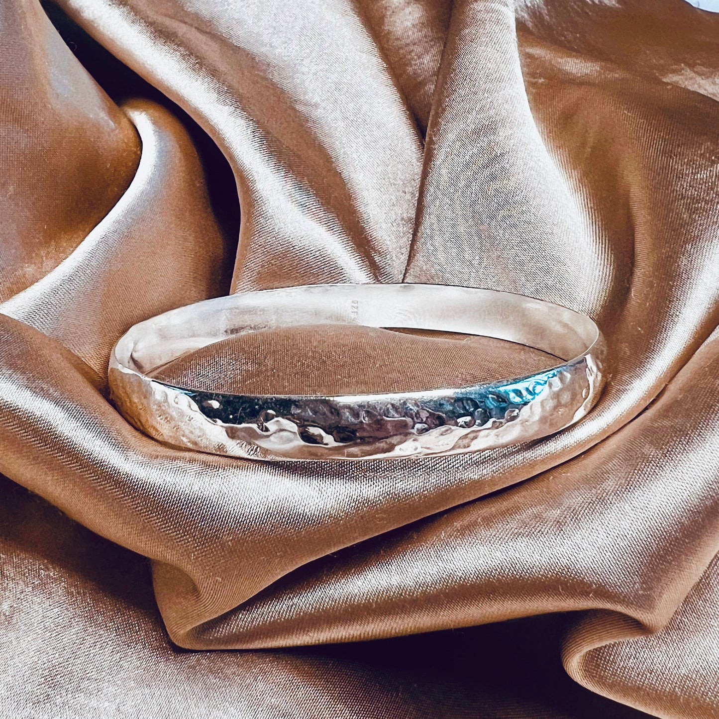 925 Sterling Silver Embossed Design Bangle