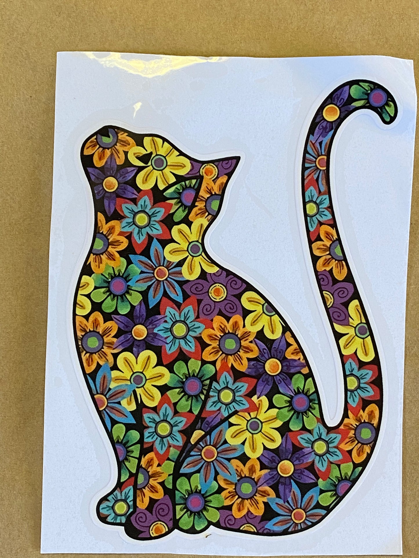 Boho Cat Vinyl Sticker Decal Car Rear Window-Laptop
