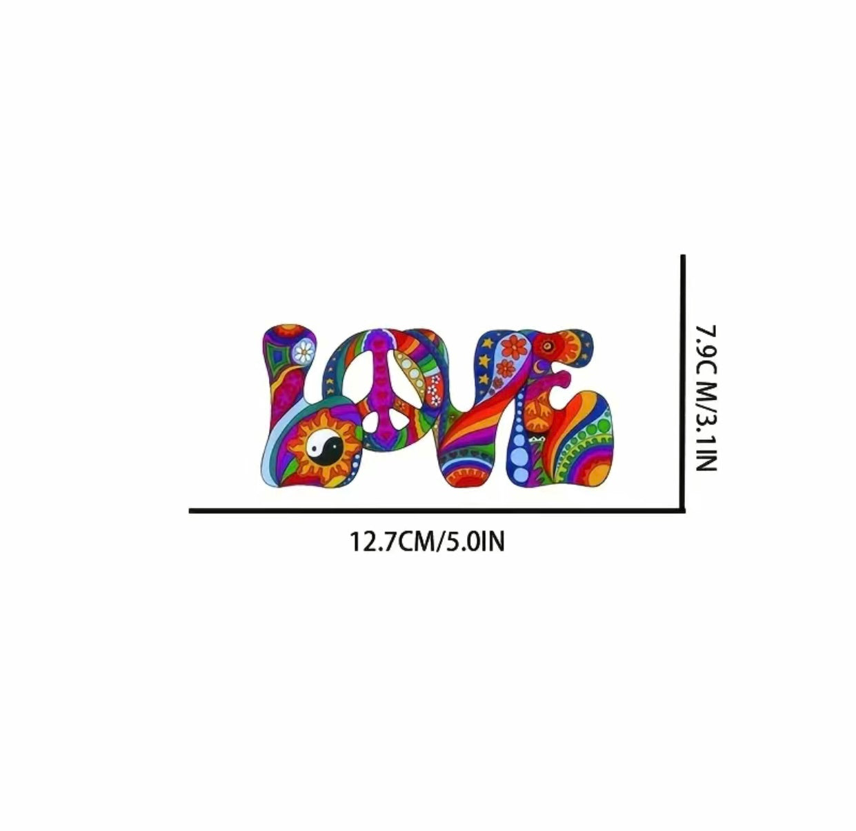 Psychedelic Love Vinyl Sticker Car-Laptop-Luggage