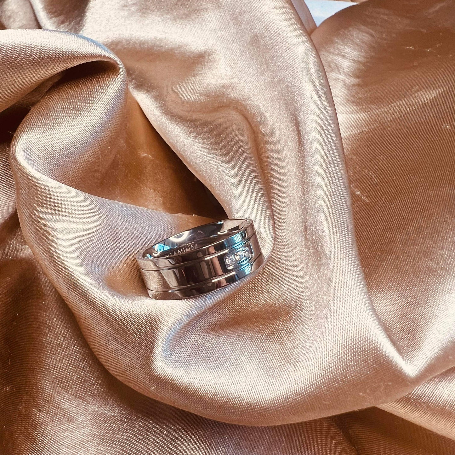 Titanium Ring Cubic Zirconia