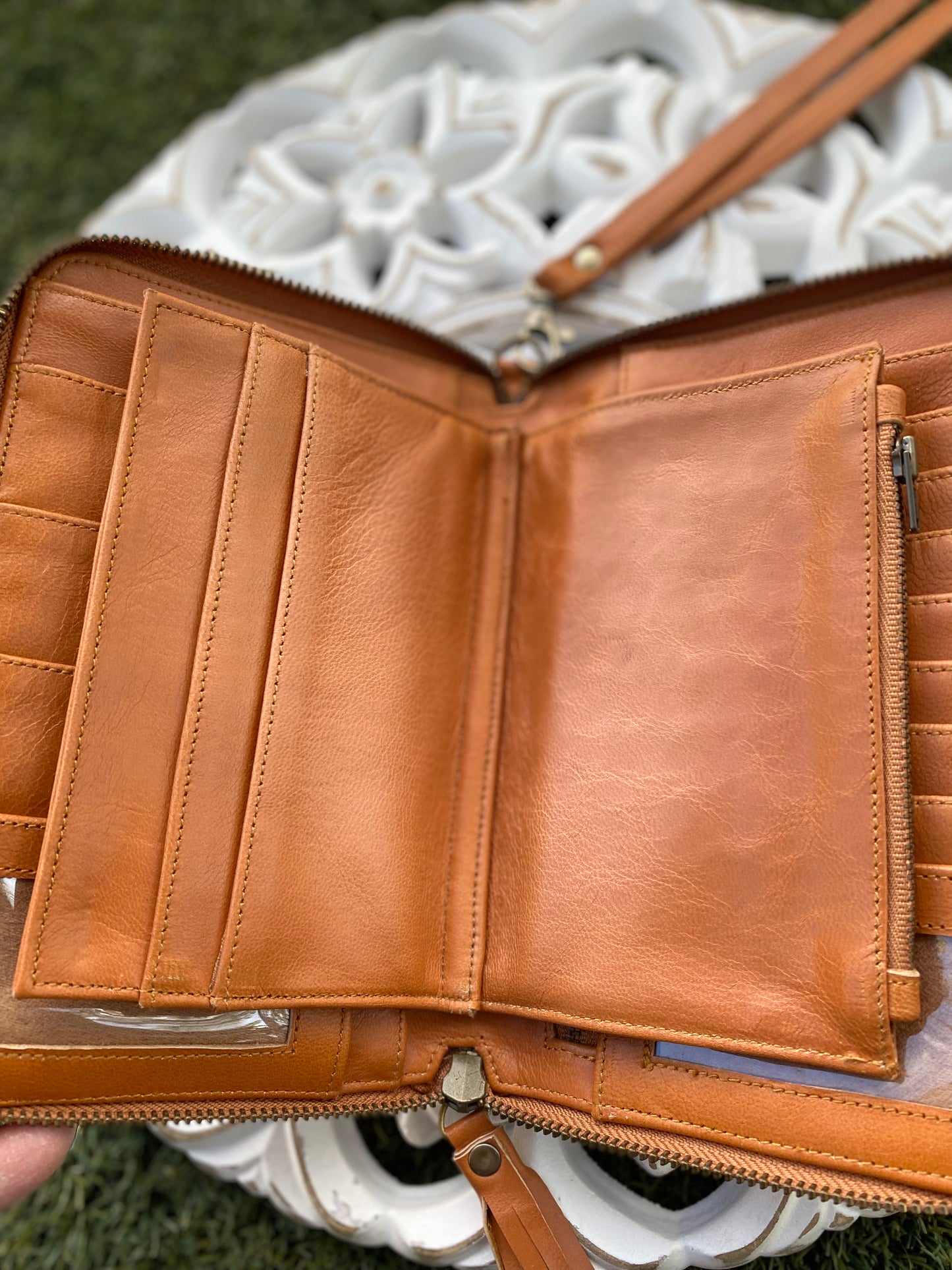 Leather and Suede Silver Stud Purse