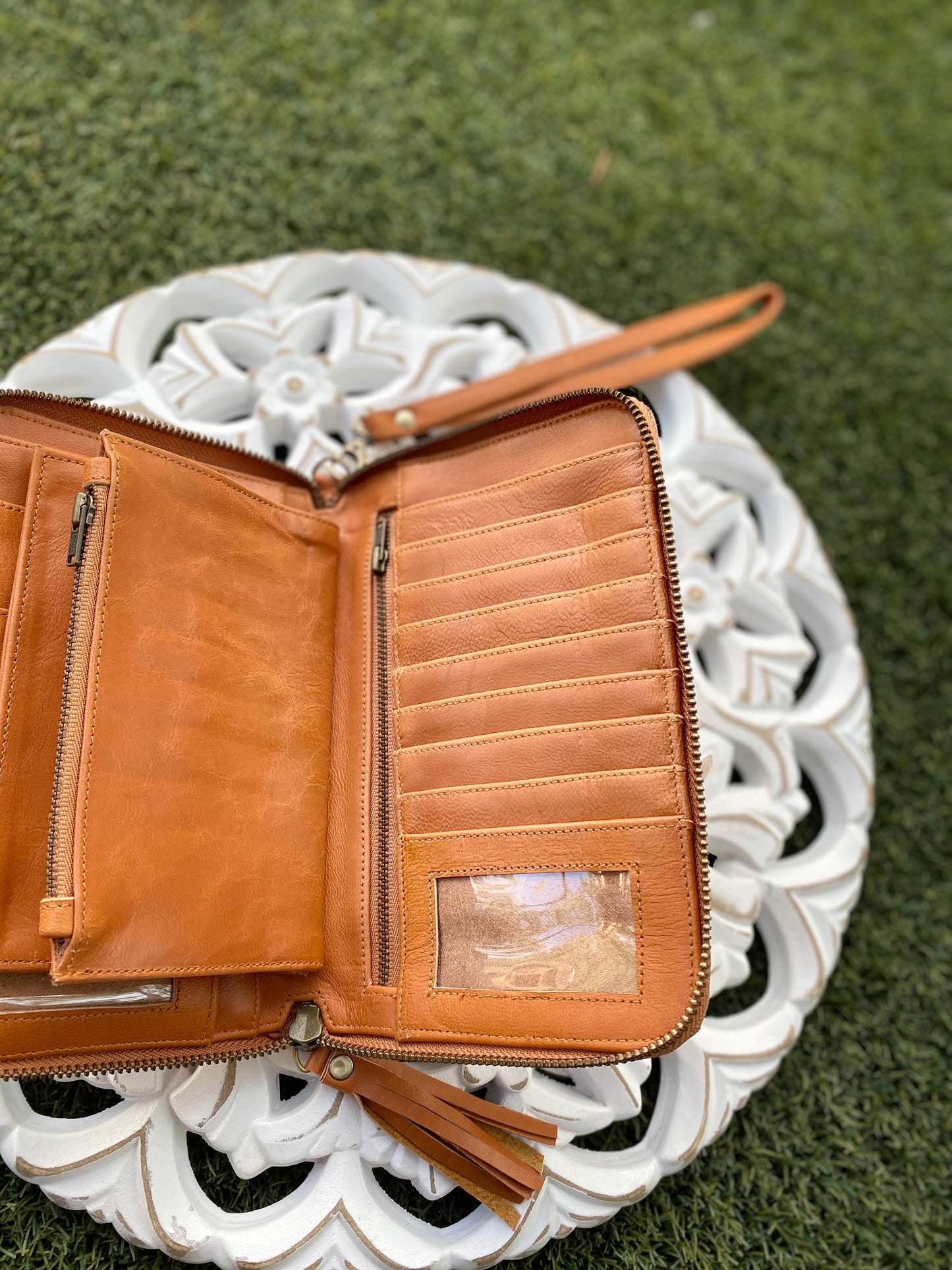 Leather and Suede Silver Stud Purse