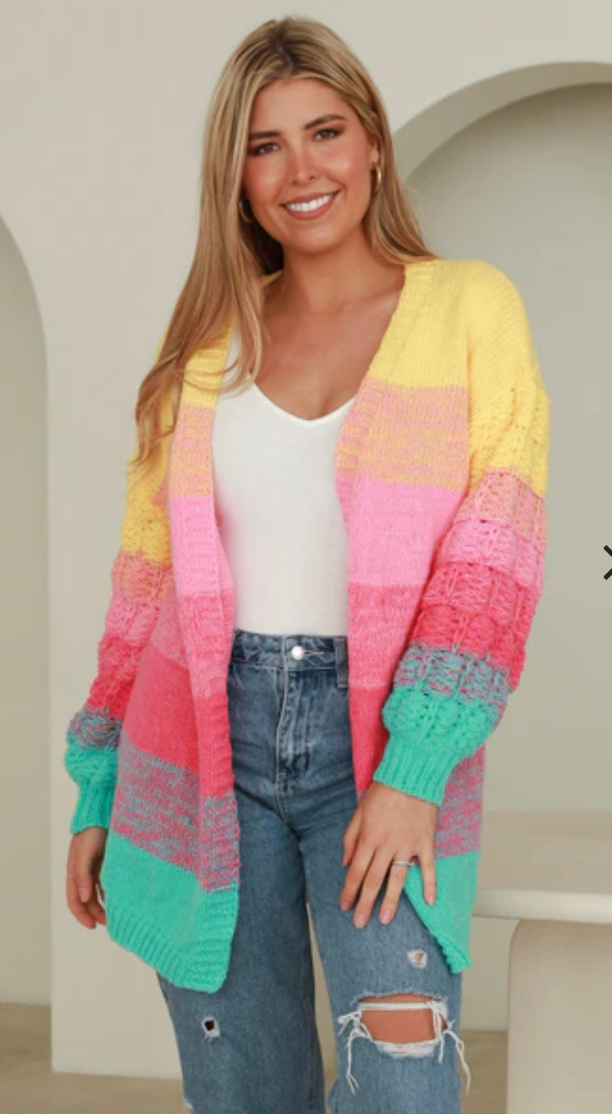 Jorja Knit Cardigan Poppy