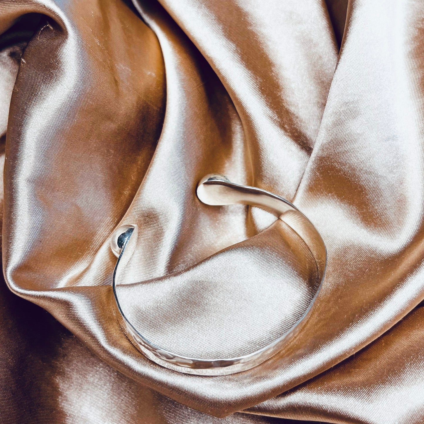 Sterling Silver Embossed Cuff Bangle