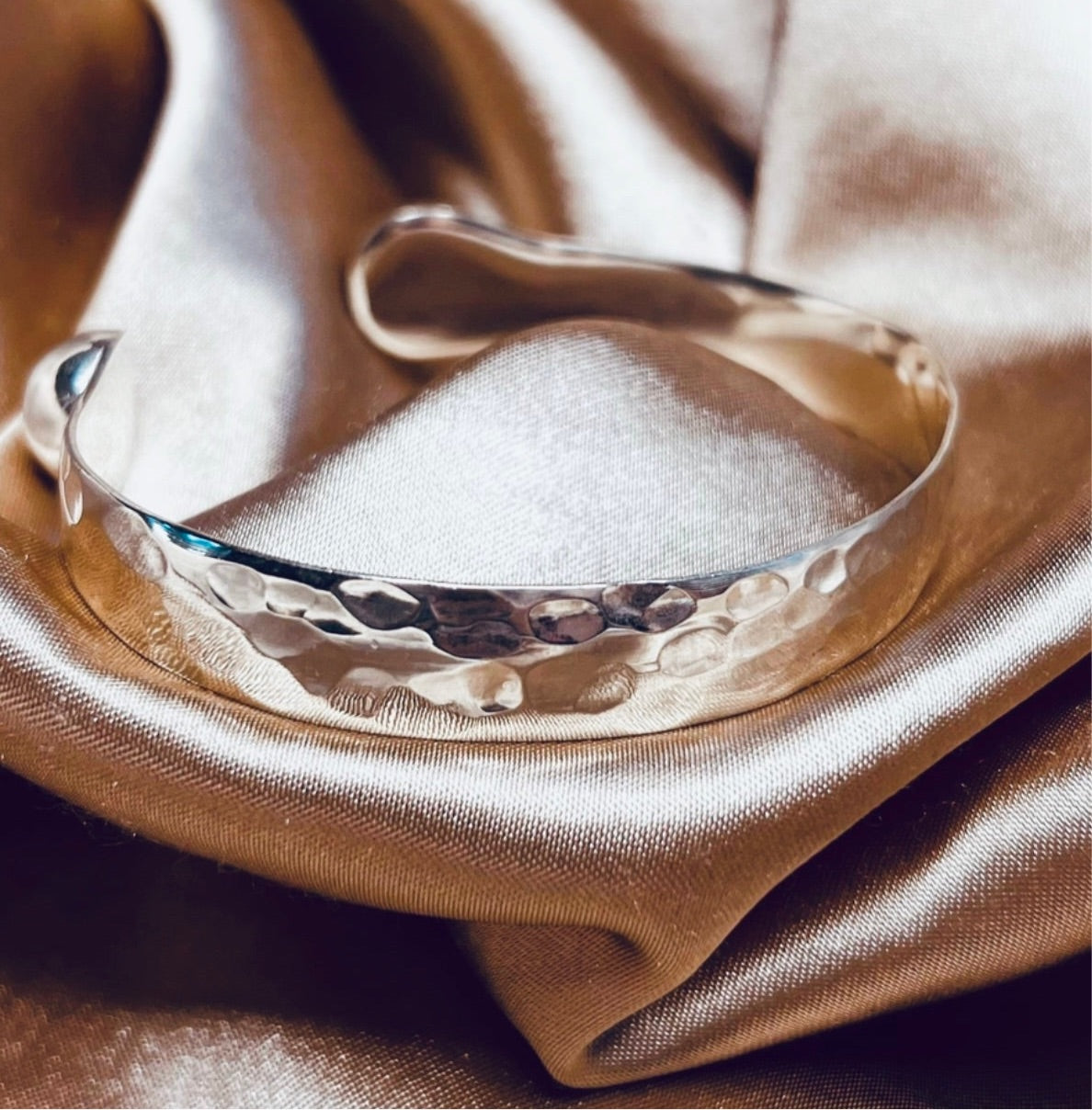Sterling Silver Embossed Cuff Bangle