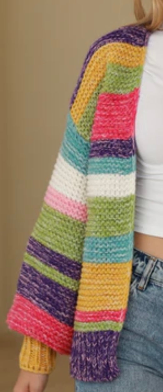 Knit Cardigan Retro Pop