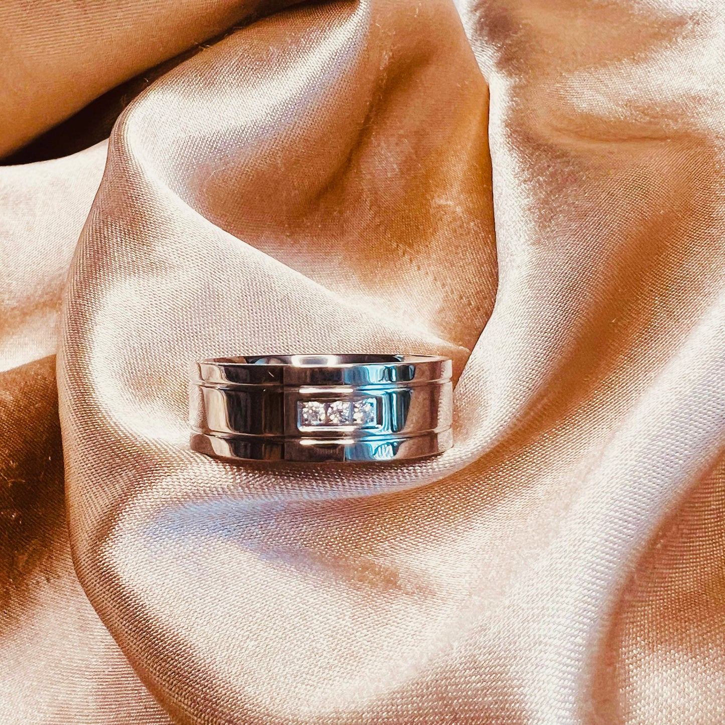 Titanium Ring Cubic Zirconia