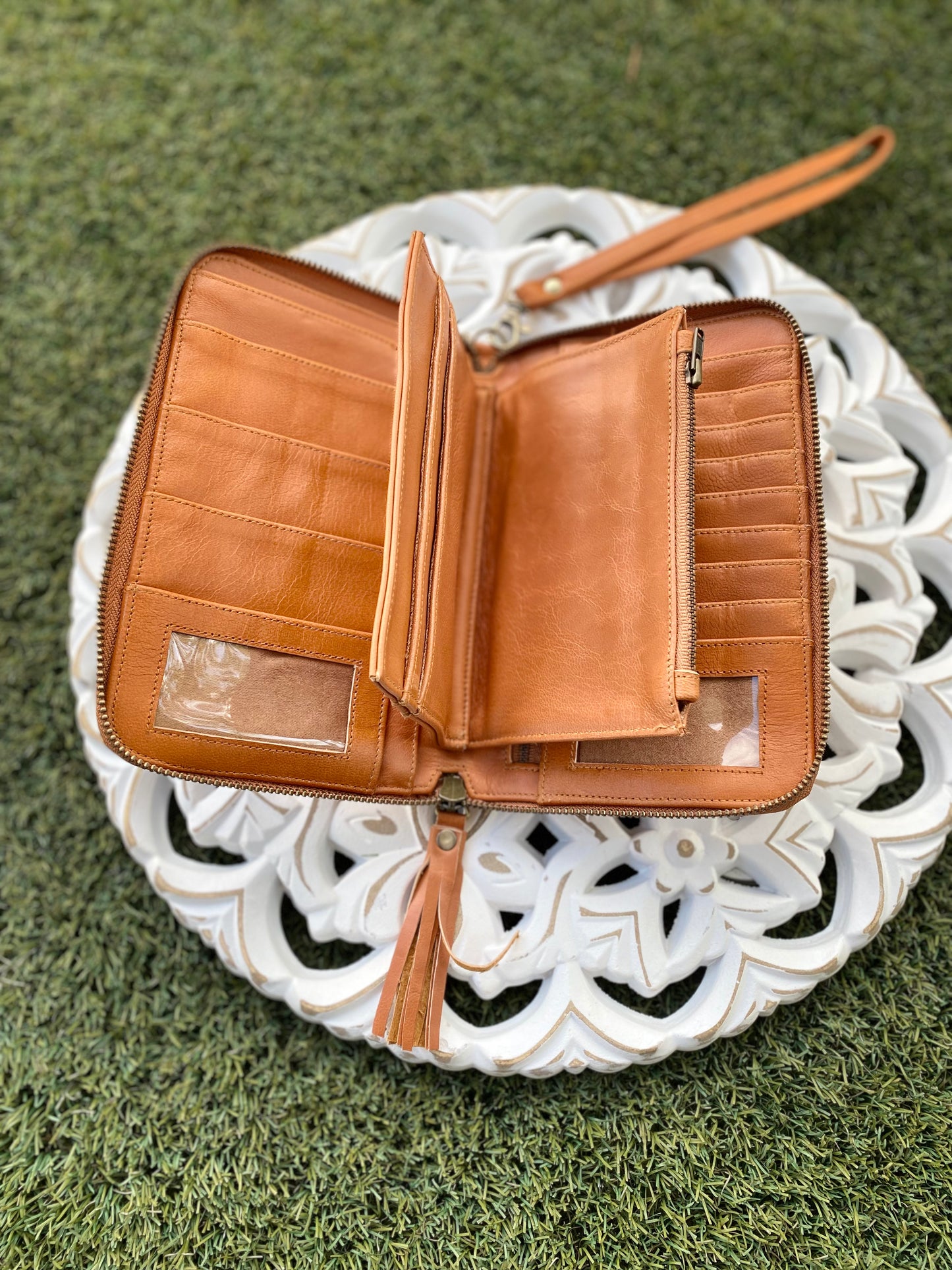 Leather and Suede Silver Stud Purse
