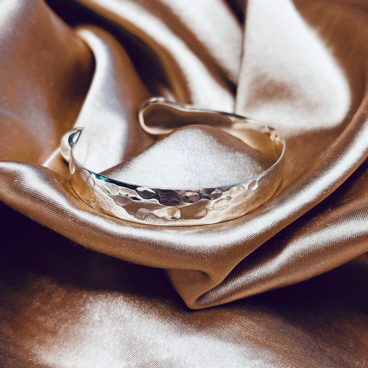 Sterling Silver Embossed Cuff Bangle