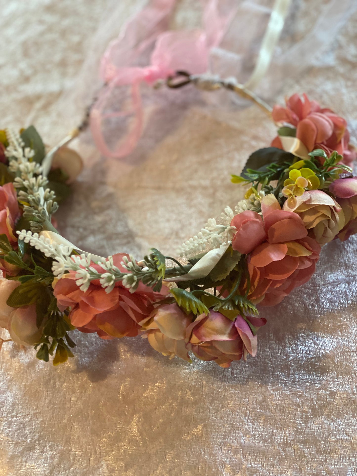 Flower Crown Headpiece “Sasha” Wedding-Bridesmaids-Festival