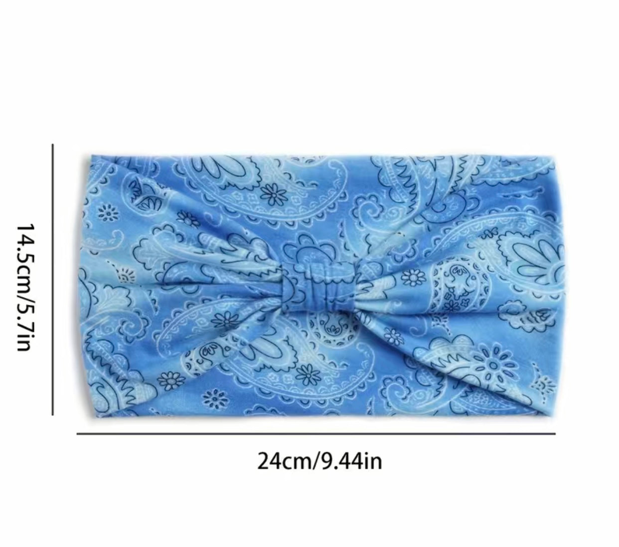 Boho Assorted Paisley Prints Wide Headbands