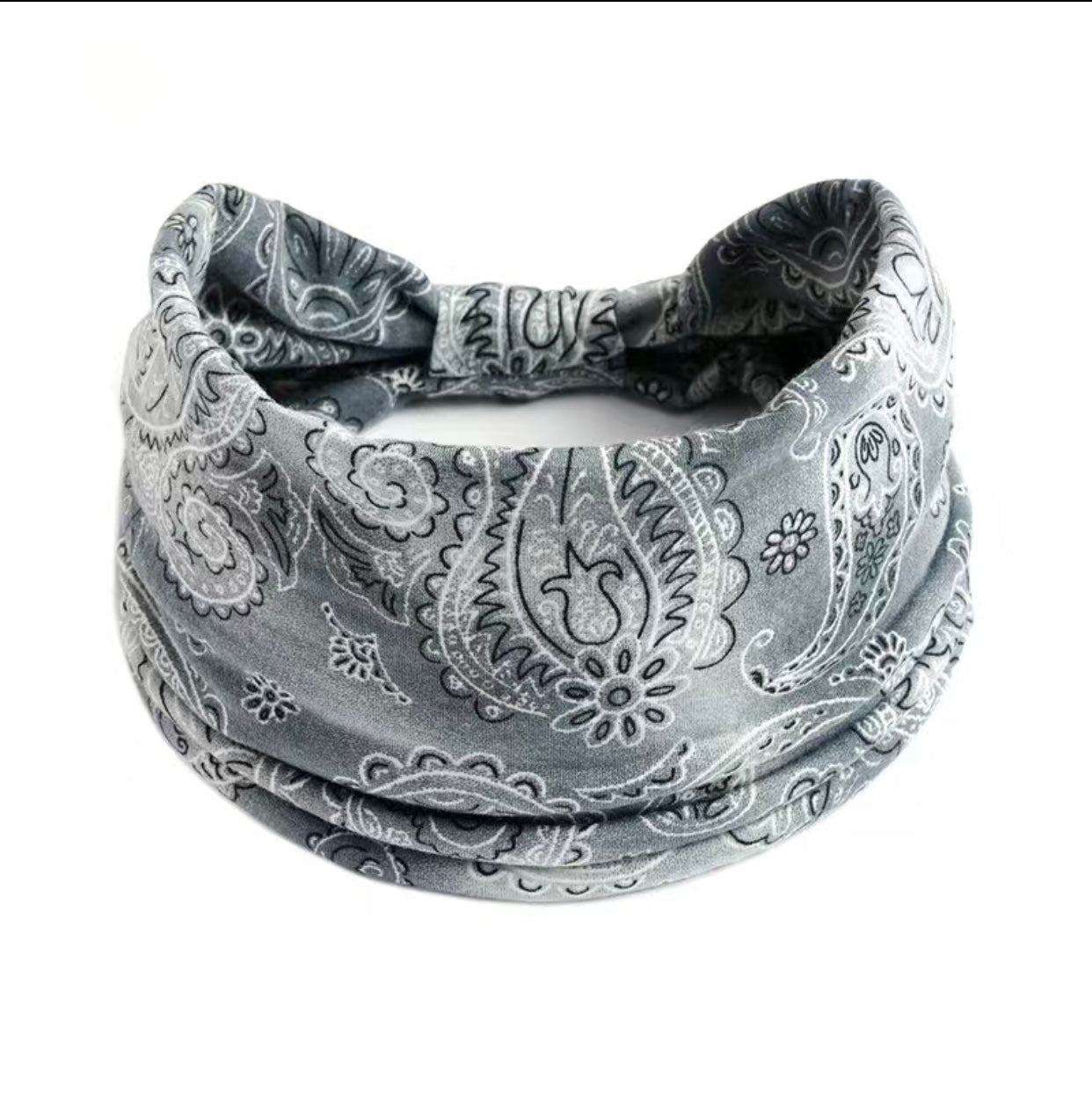 Boho Assorted Paisley Prints Wide Headbands