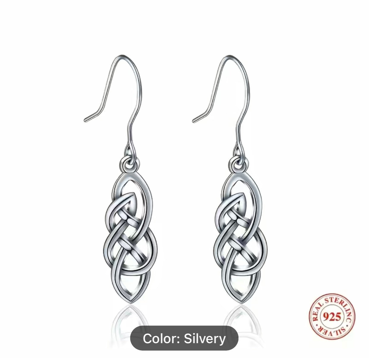 Plan Sterling Silver Dainty Celtic Knot Earrings