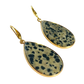 Jasper Stone Teardrop Earrings 18k Gold Plated