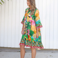 Tropics Glam Dress Multi Green