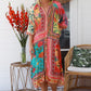 Blooms Resort Midi Dress Coral