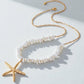 Star Howlite Natural Stone Necklace 18k Gold