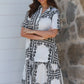 Zara Cotton Short Dress Black & White Print