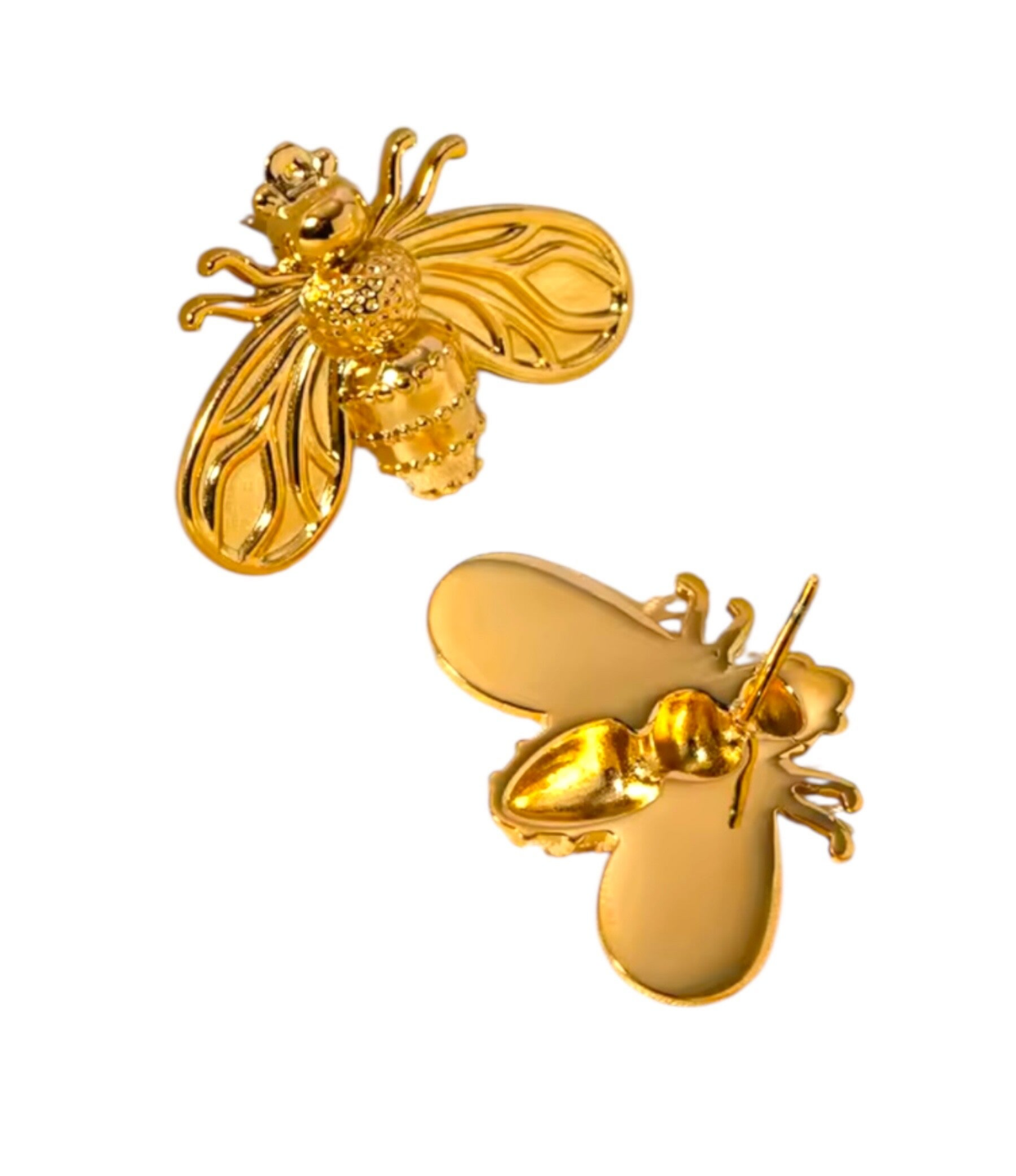 Bee Stud Earrings 18k Gold Plated