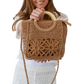 Flower Weaved Straw Bag Travel, Shopping