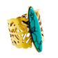 Turquoise Ring Adjustable 18k
Gold Plated