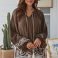 Chocolate Embroidered Long Sleeve Top