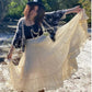 Cotton Tiered Circle Full Gypsy Skirt