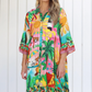 Tropics Glam Dress Multi Green