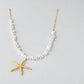Star Howlite Natural Stone Necklace 18k Gold